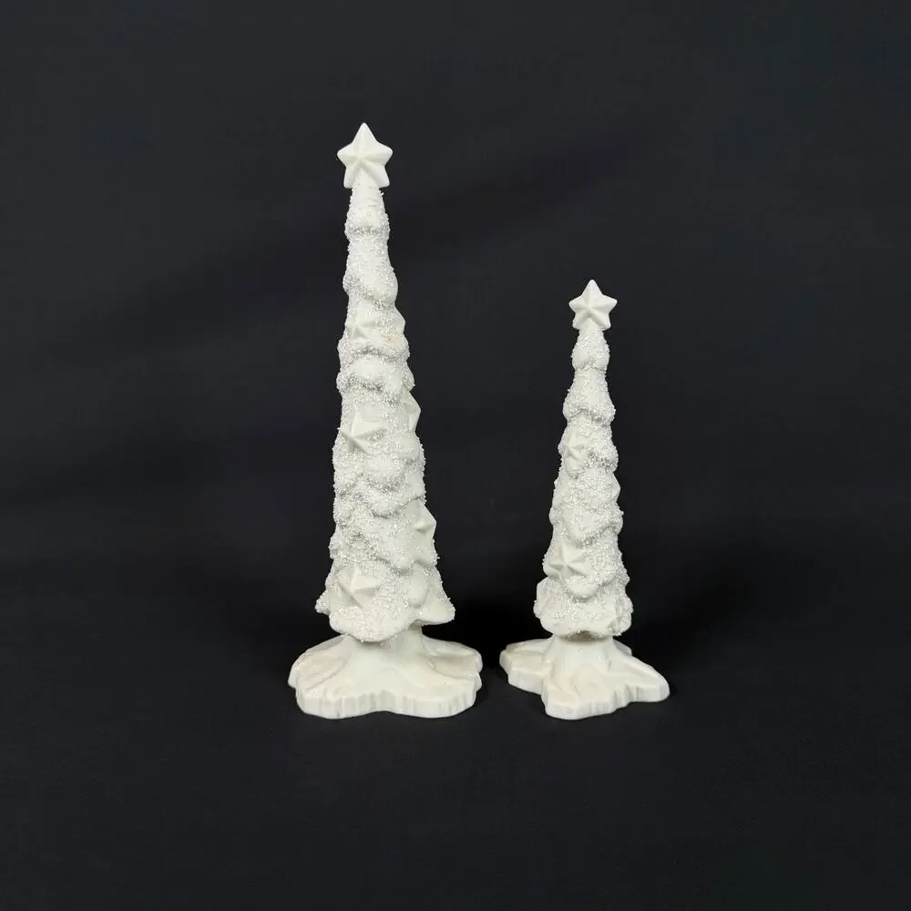Lot of 2 Dept 56 Snowbabies Starry Pines Trees Accessory Christmas Tree